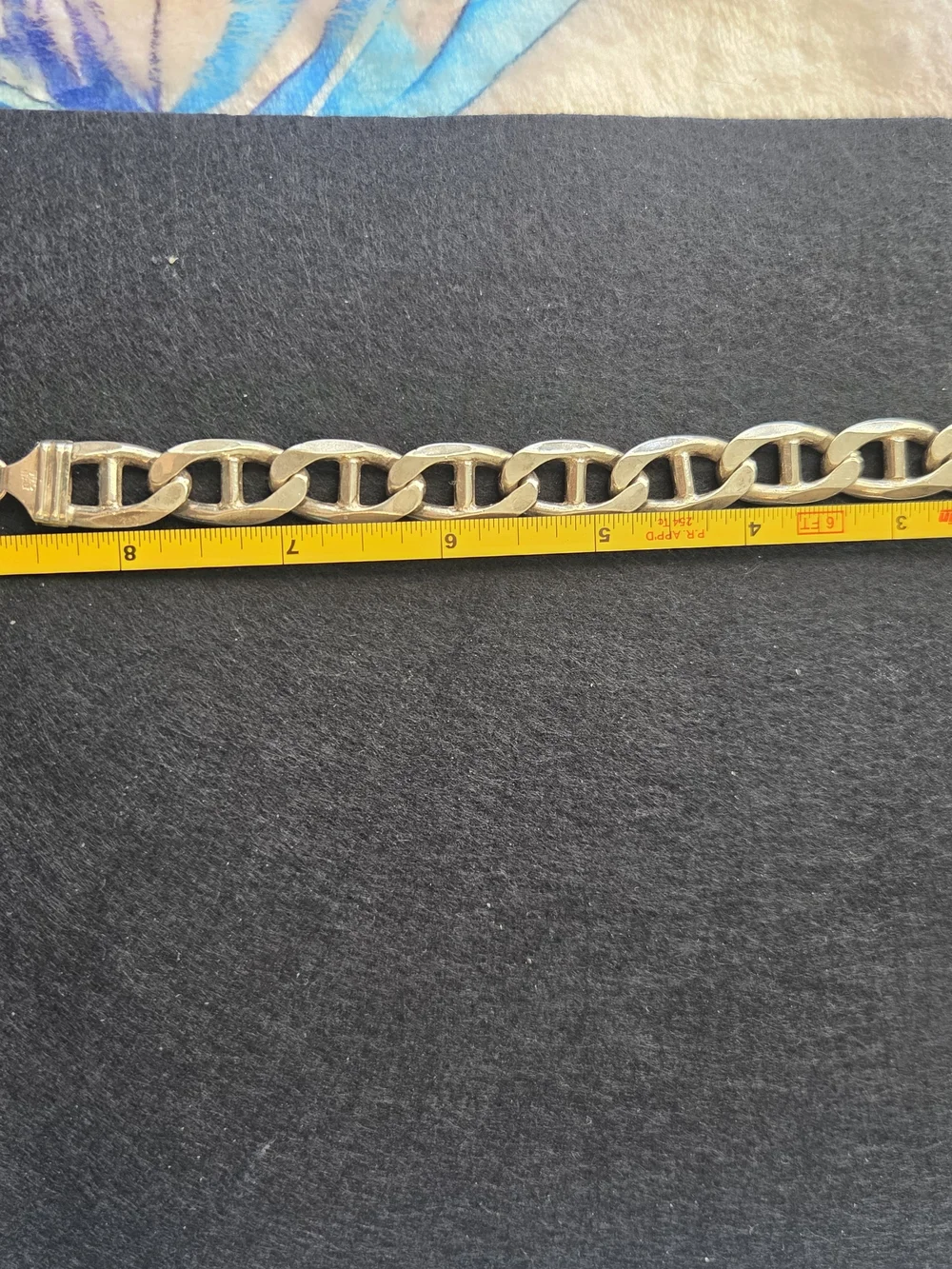 53 Gm. Sterling Silver Men’s Chain Bracelet - 9 1/2 Length.